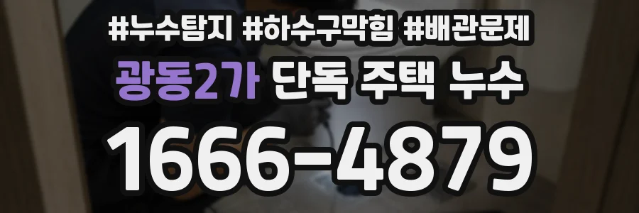 광동2가 단독 주택 누수