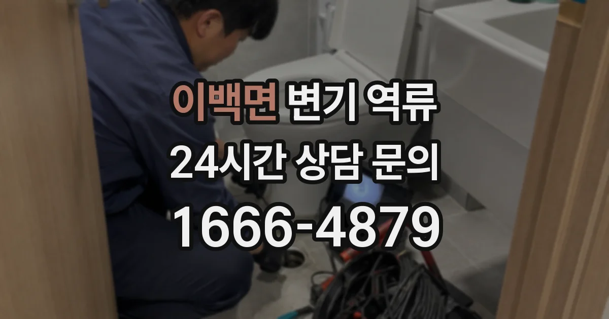 이백면 변기 역류