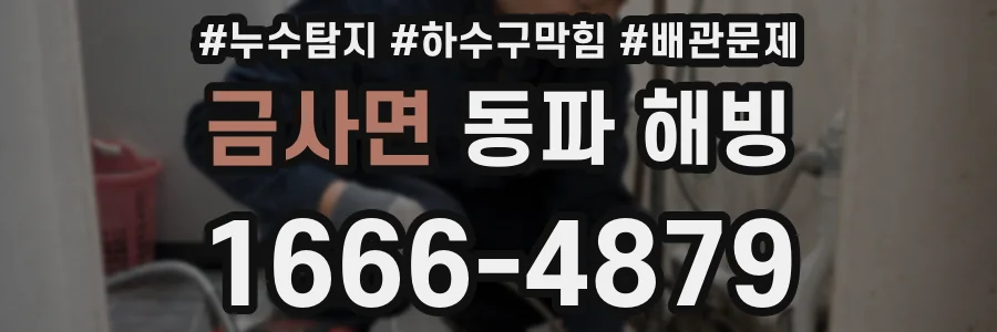금사면 동파 해빙