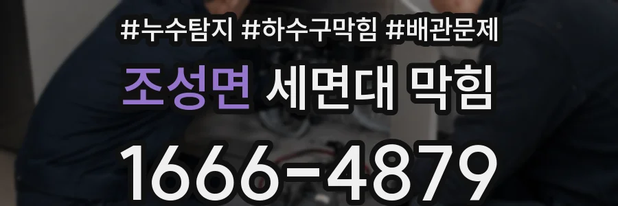 조성면 세면대 막힘