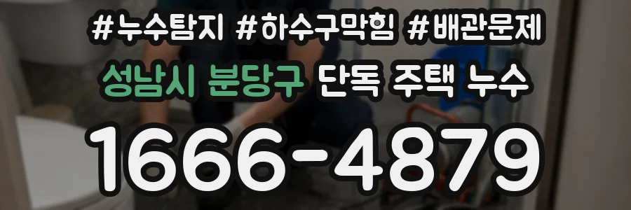 성남시 분당구 단독 주택 누수