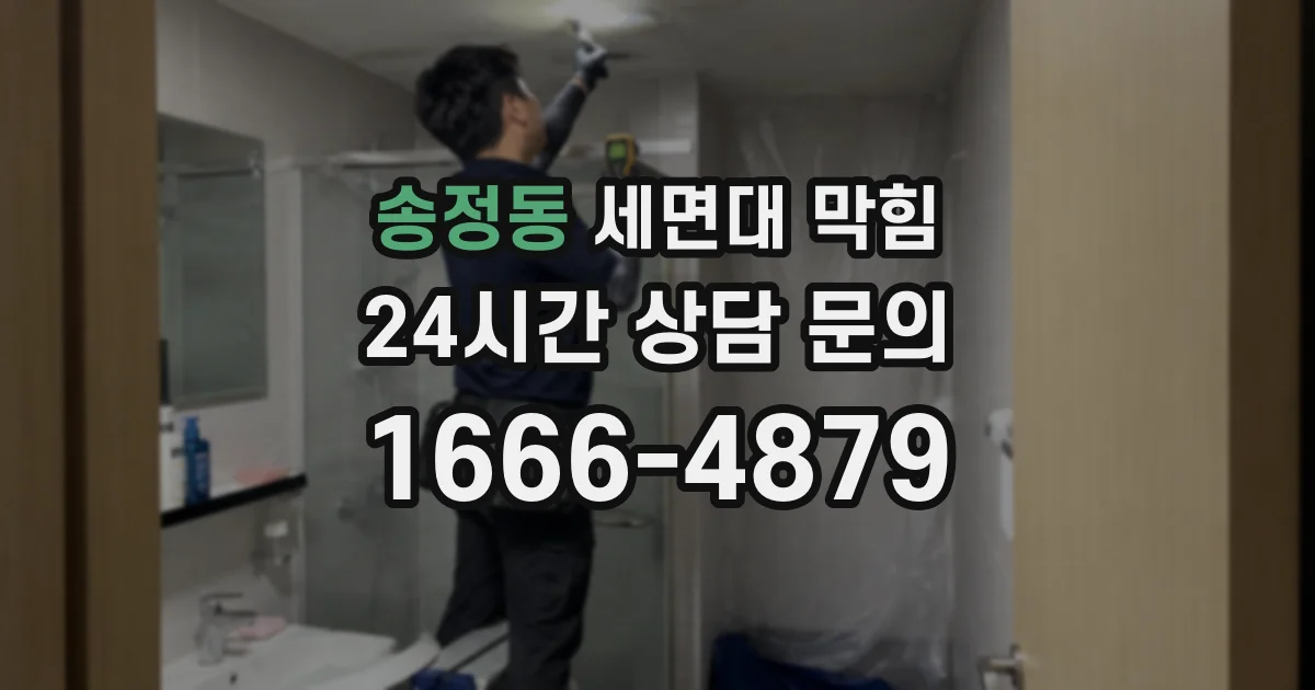 송정동 세면대 막힘