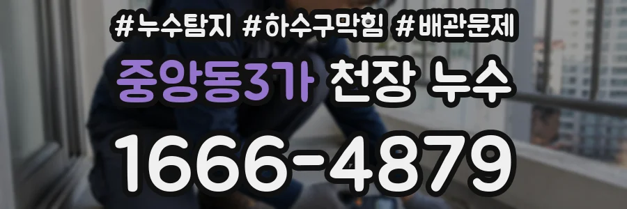 중앙동3가 천장 누수
