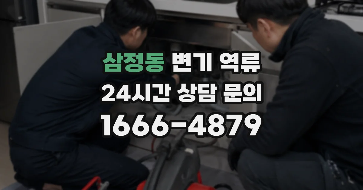 삼정동 변기 역류