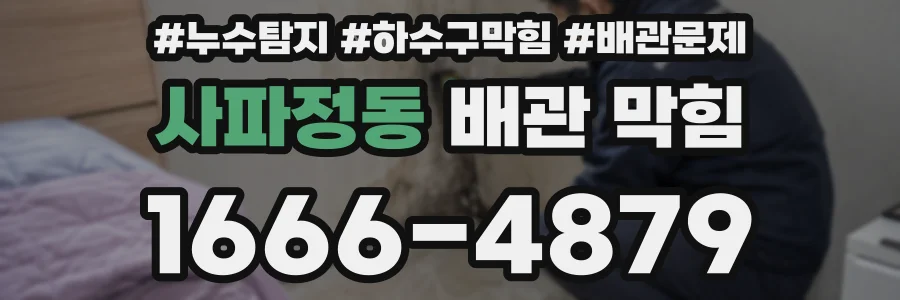 사파정동 배관 막힘