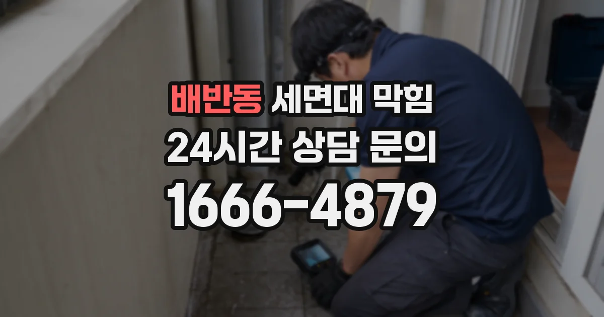 배반동 세면대 막힘