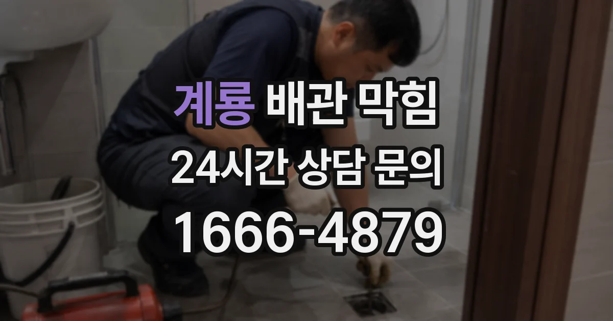 계룡 배관 막힘