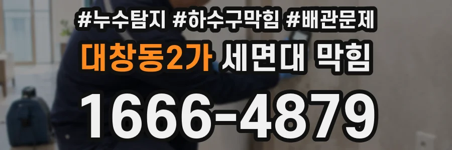 대창동2가 세면대 막힘