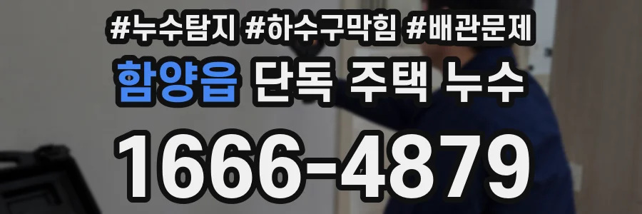 함양읍 단독 주택 누수