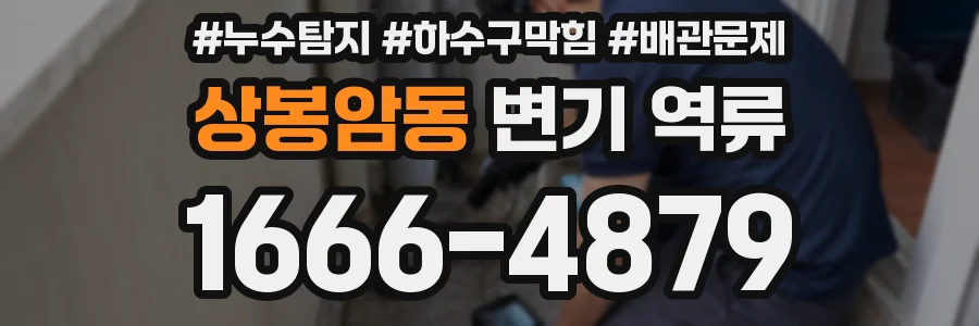 상봉암동 변기 역류