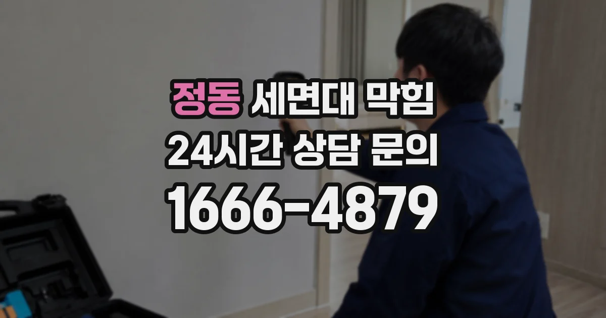 정동 세면대 막힘