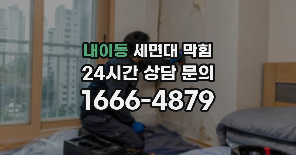 내이동 세면대 막힘