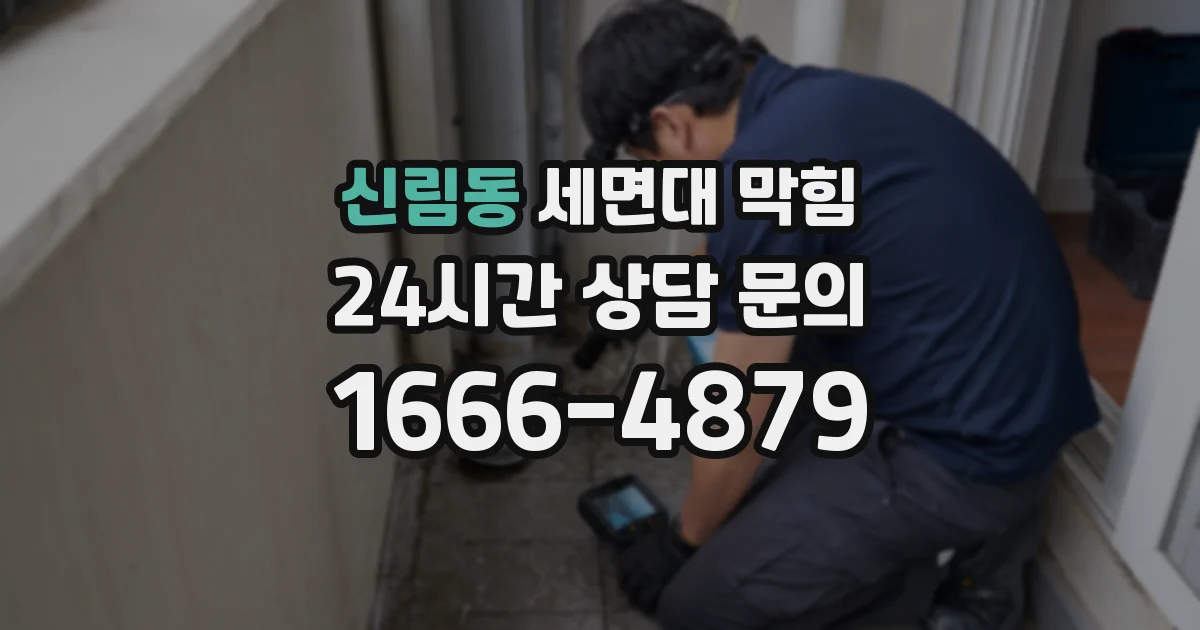 신림동 세면대 막힘