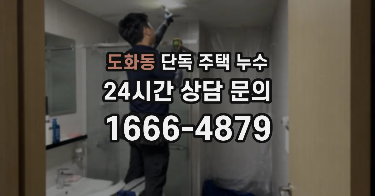 도화동 단독 주택 누수