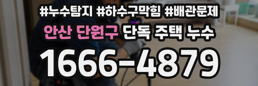안산 단원구 단독 주택 누수