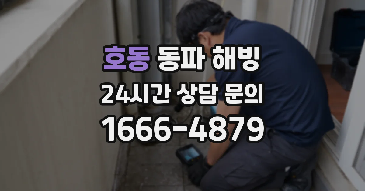 호동 동파 해빙