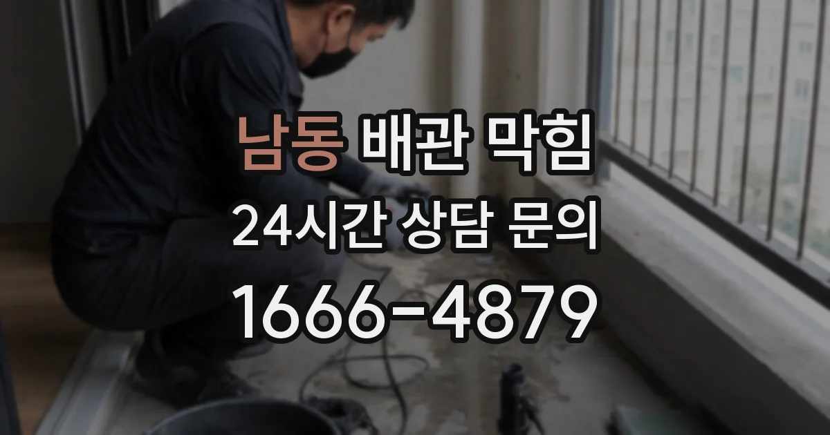 남동 배관 막힘