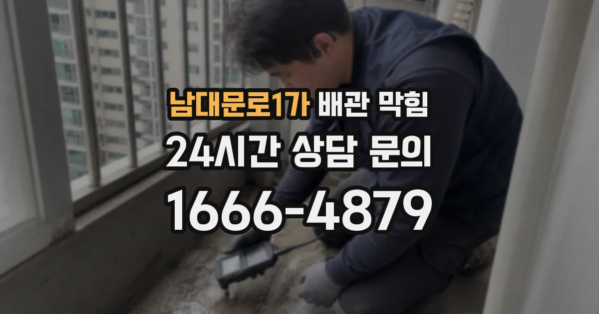 남대문로1가 배관 막힘