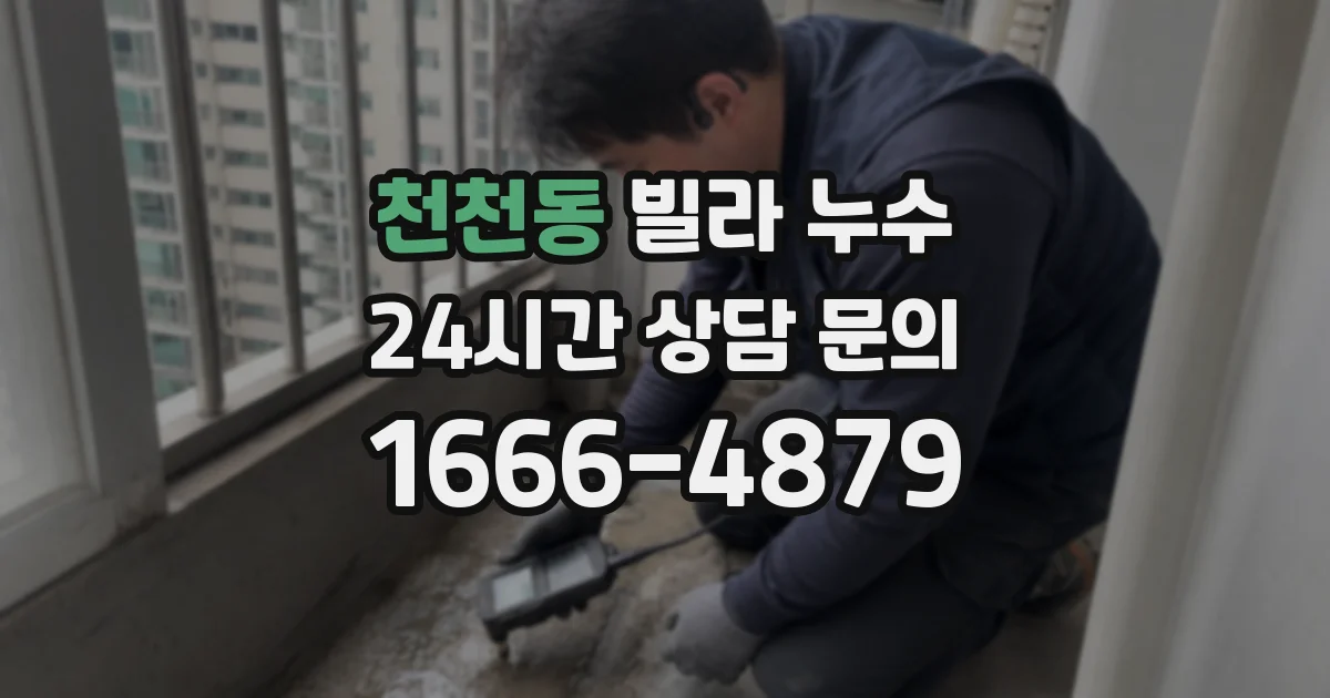 천천동 빌라 누수