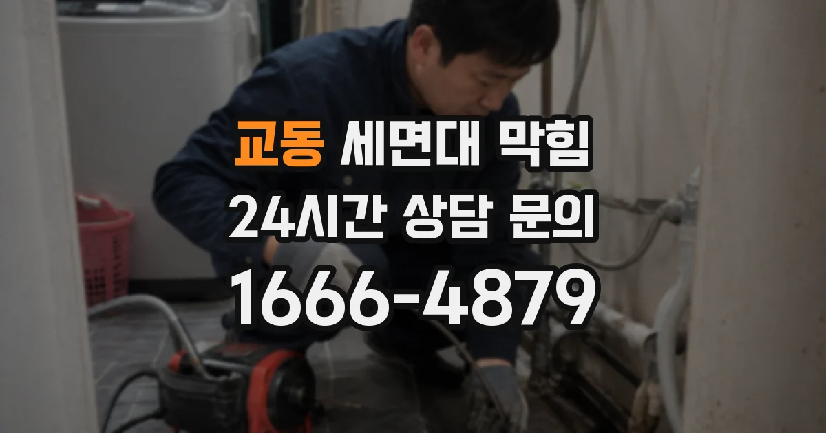 교동 세면대 막힘