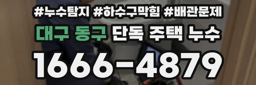 대구 동구 단독 주택 누수