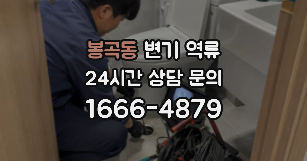 봉곡동 변기 역류