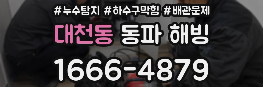 대천동 동파 해빙