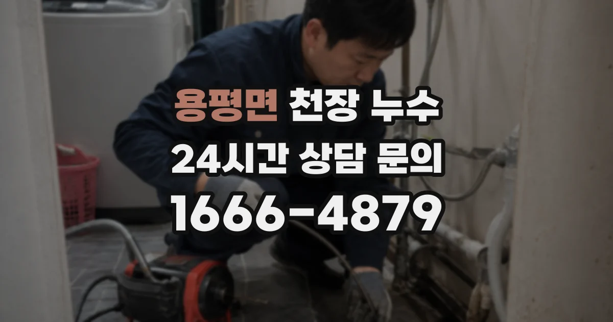용평면 천장 누수
