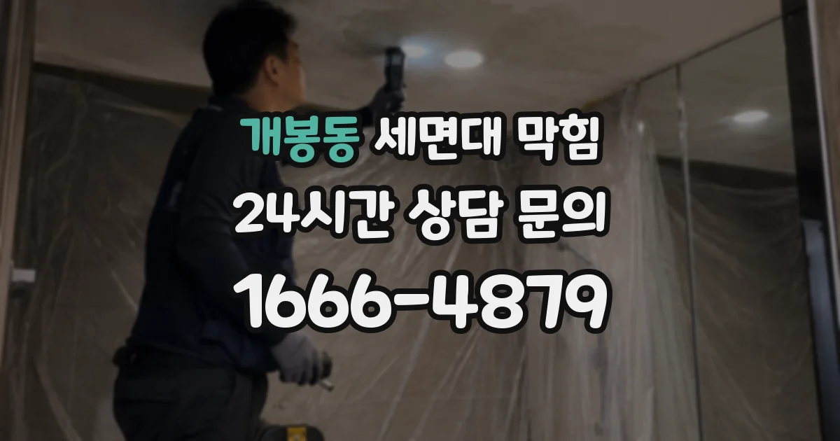 개봉동 세면대 막힘