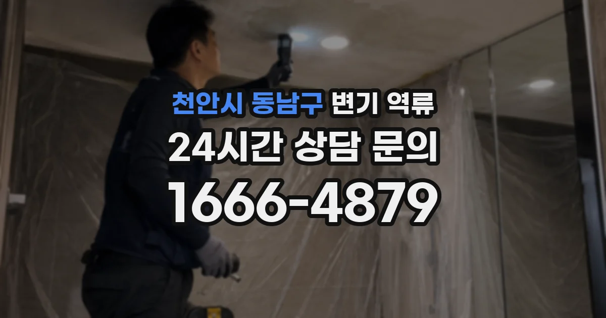 천안시 동남구 변기 역류