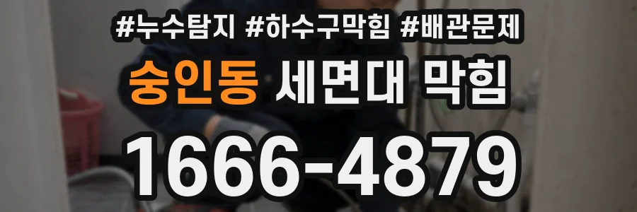 숭인동 세면대 막힘