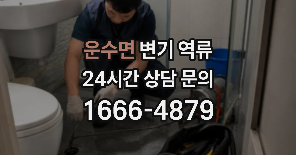 운수면 변기 역류