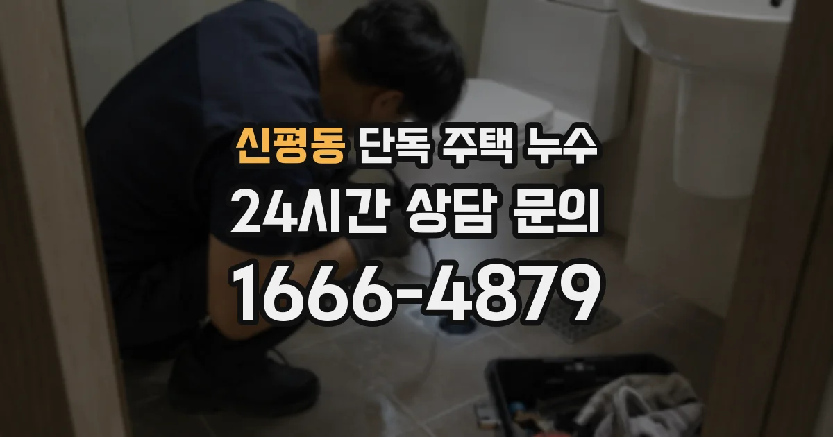 신평동 단독 주택 누수