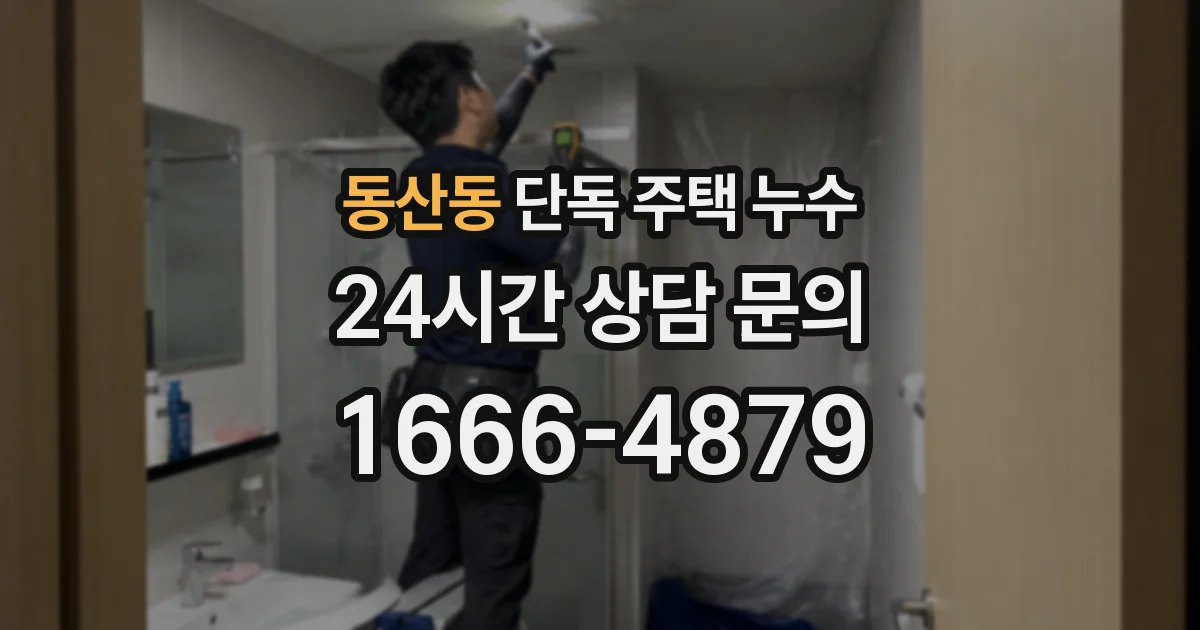 동산동 단독 주택 누수