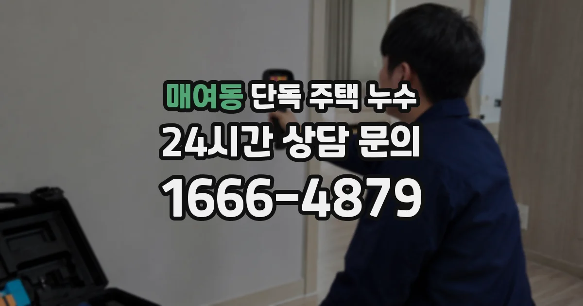매여동 단독 주택 누수