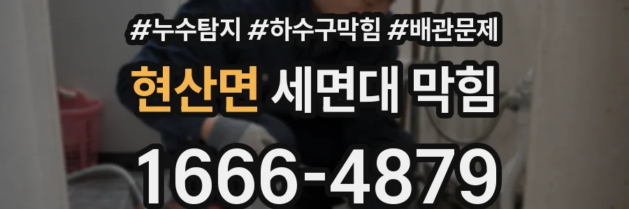 현산면 세면대 막힘