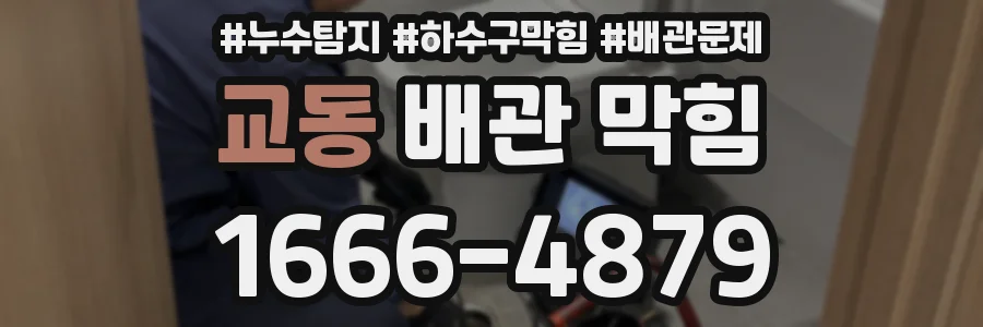 교동 배관 막힘