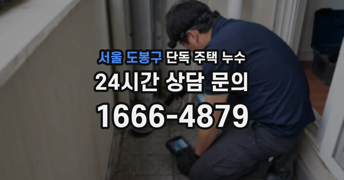 서울 도봉구 단독 주택 누수