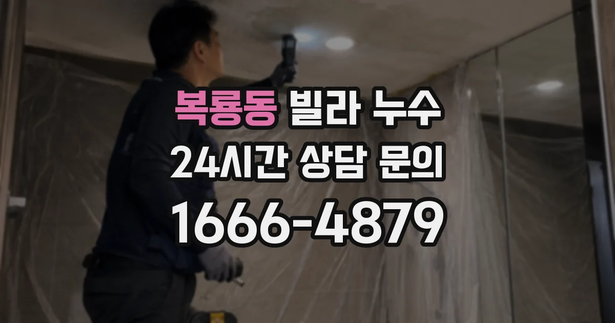 복룡동 빌라 누수