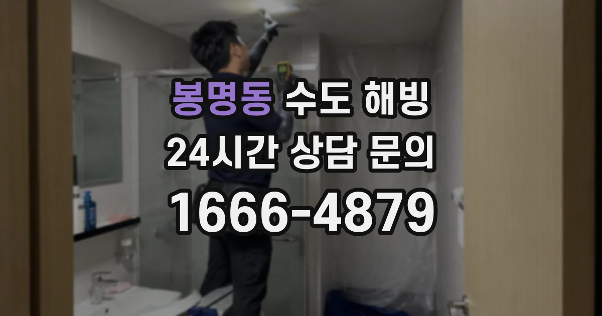 봉명동 수도 해빙