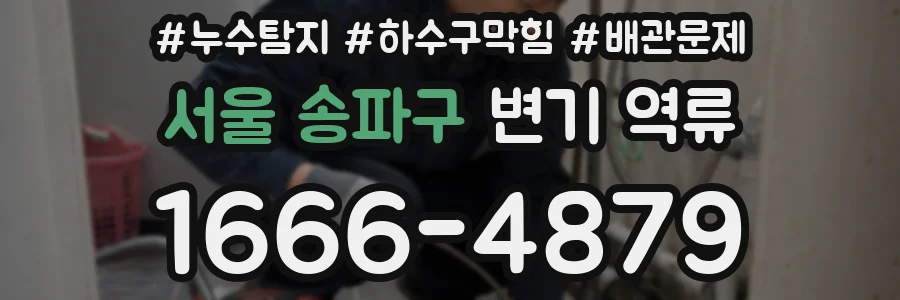 서울 송파구 변기 역류