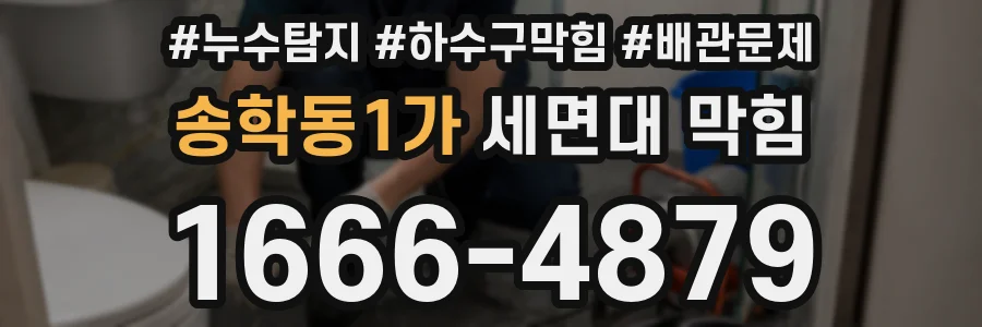 송학동1가 세면대 막힘