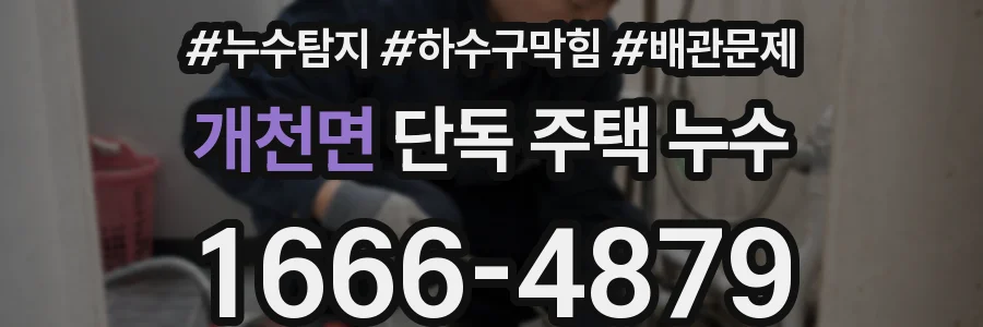 개천면 단독 주택 누수