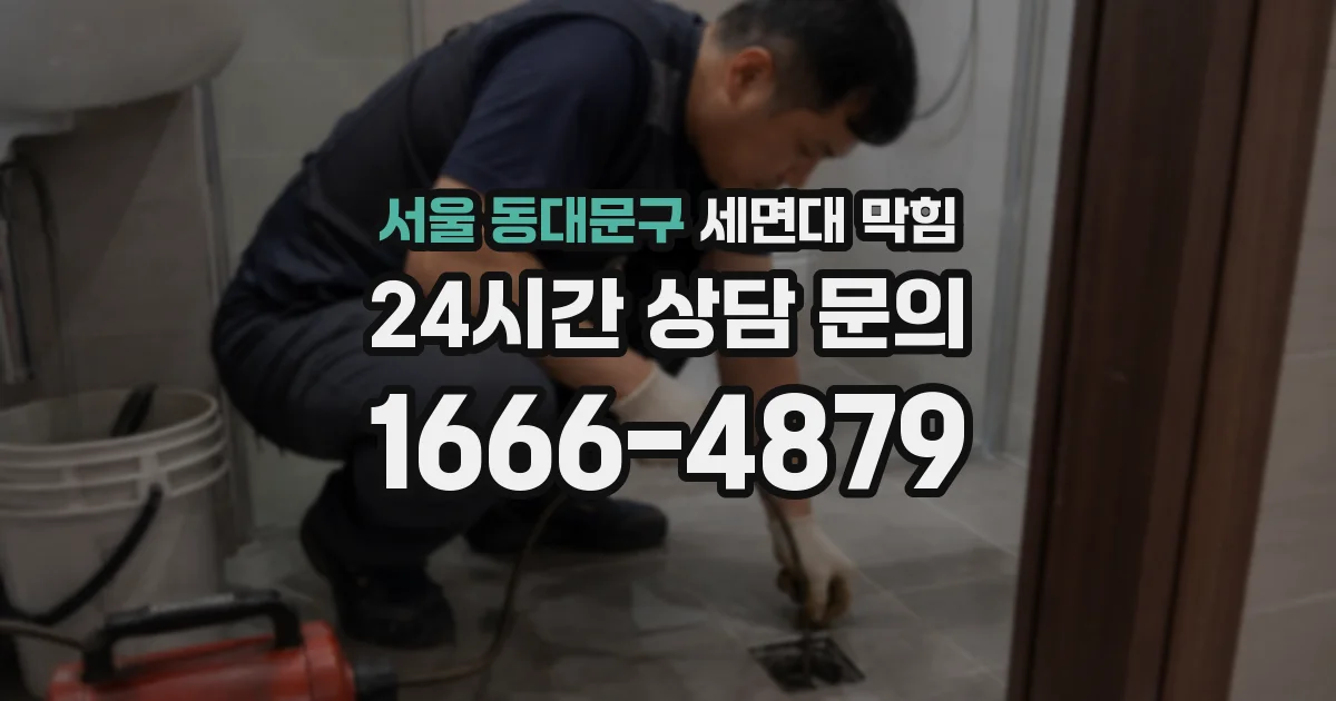 서울 동대문구 세면대 막힘
