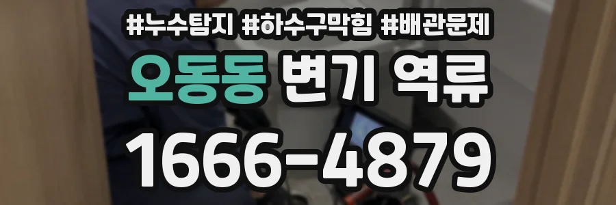 오동동 변기 역류