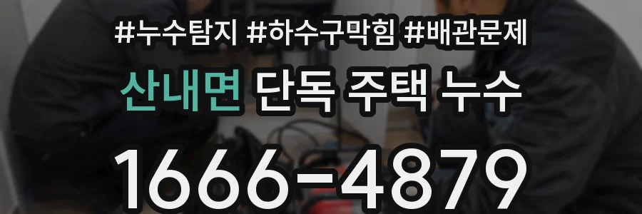 산내면 단독 주택 누수