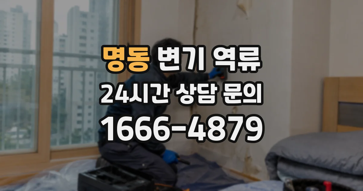 명동 변기 역류