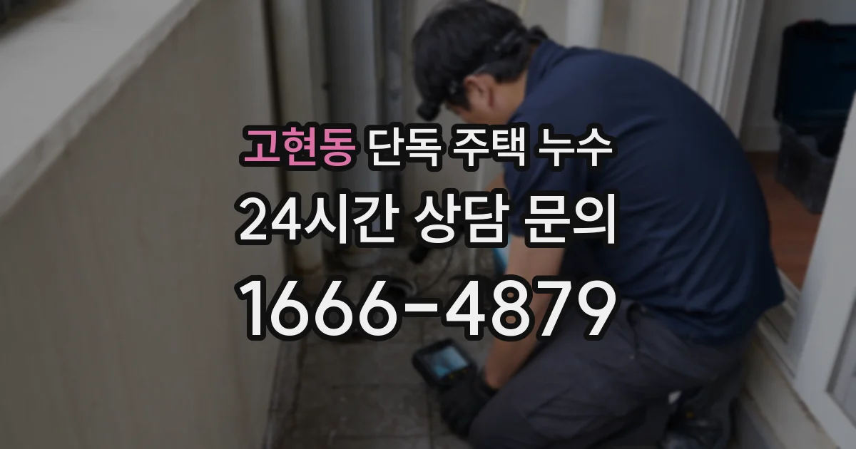 고현동 단독 주택 누수