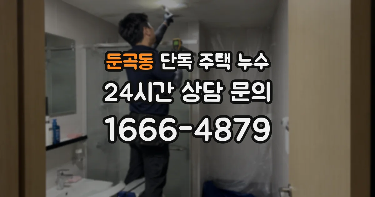 둔곡동 단독 주택 누수