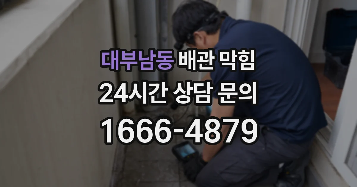 대부남동 배관 막힘